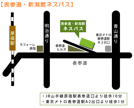 表参道・新潟館ネスパス 地図